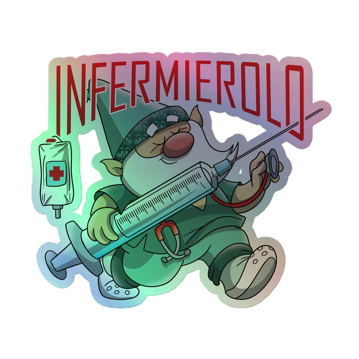 Adesivi olografici INFERMIEROLO - Gufetto Brand