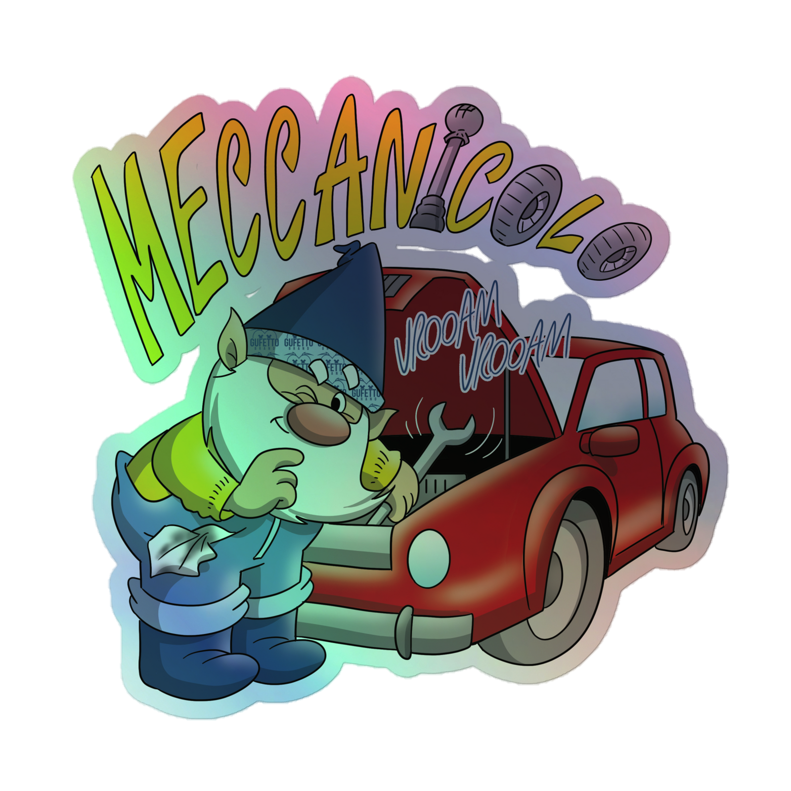 Adesivi olografici MECCANICOLO - Gufetto Brand