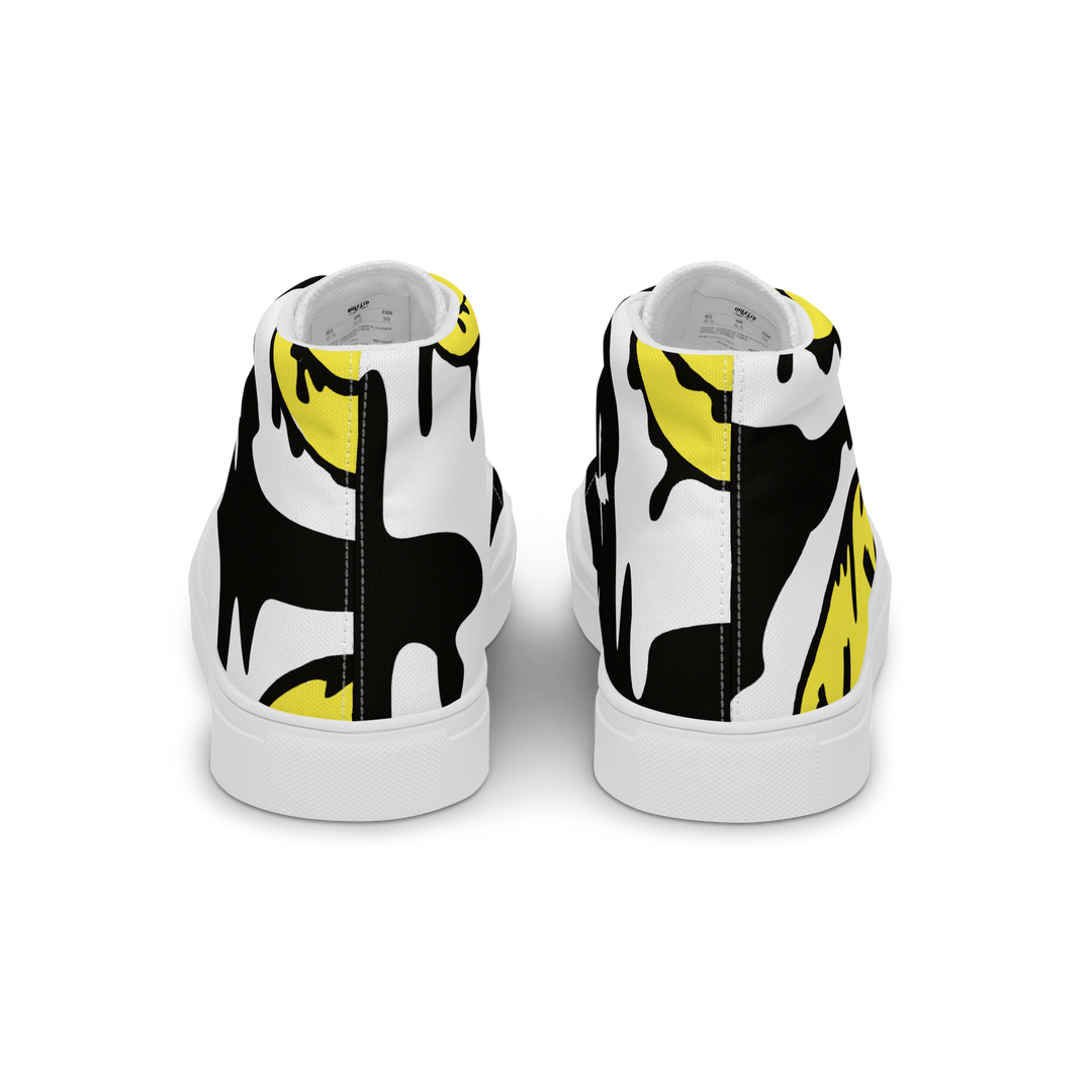 Sneakers alte in tela da uomo SMILE FACE - Gufetto Brand