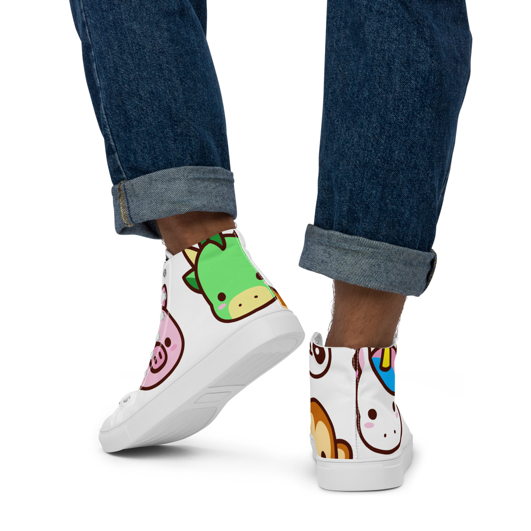 Sneakers alte in tela da uomo EMOJI - Gufetto Brand
