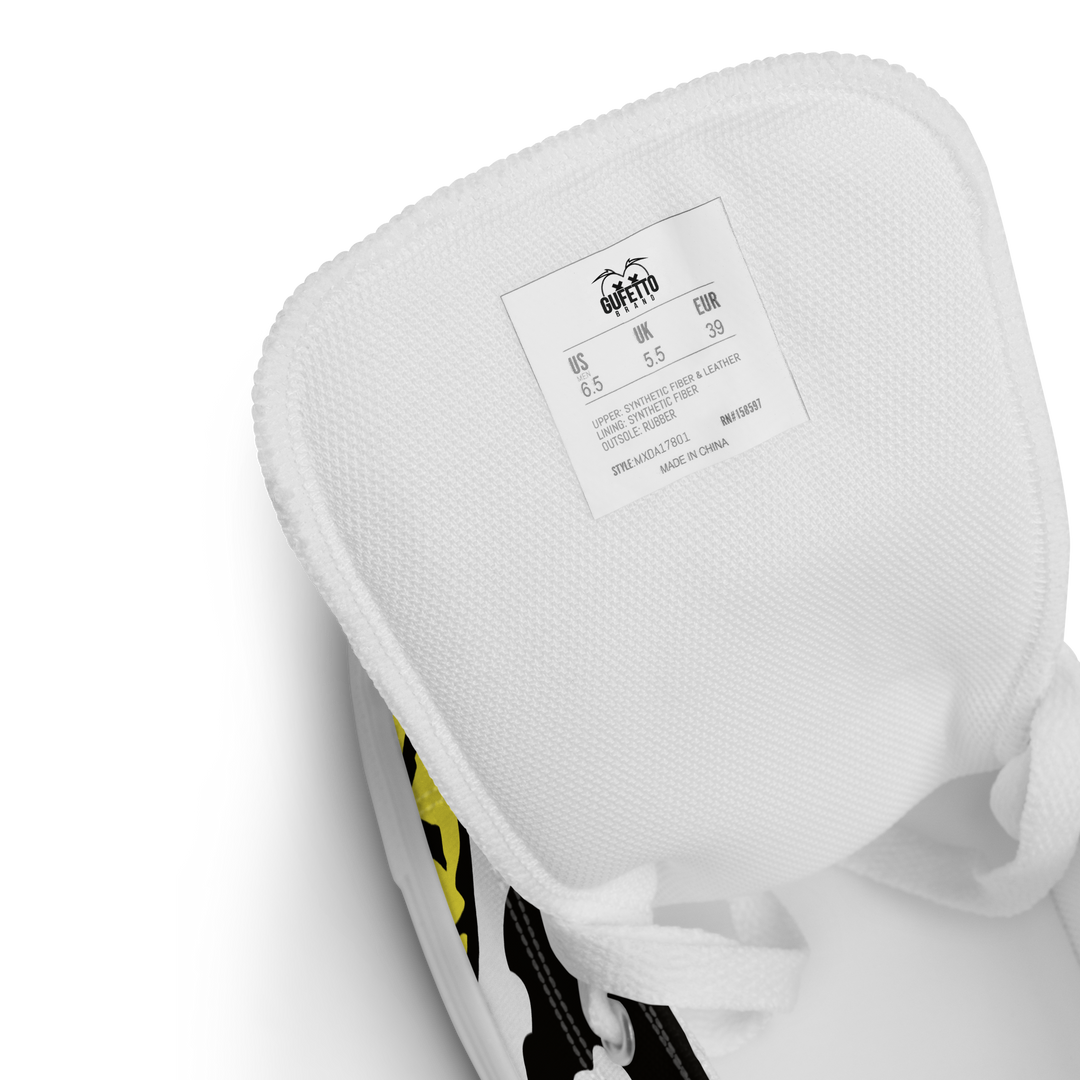 Sneakers alte in tela da uomo SMILE FACE - Gufetto Brand