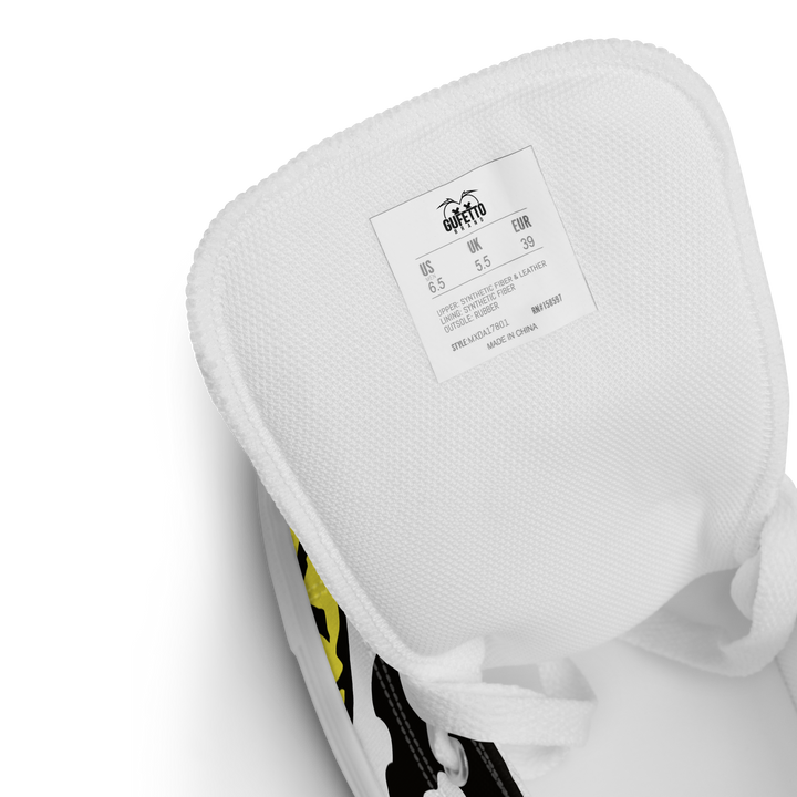 Sneakers alte in tela da uomo SMILE FACE - Gufetto Brand