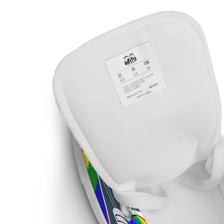 Sneakers alte in tela da uomo ARCOBALENO - Gufetto Brand