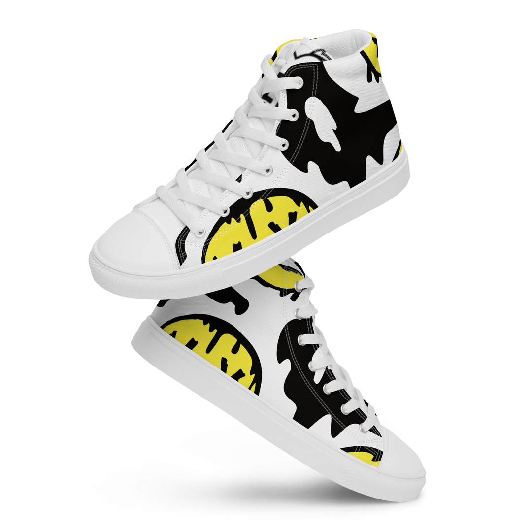 Sneakers alte in tela da uomo SMILE FACE - Gufetto Brand