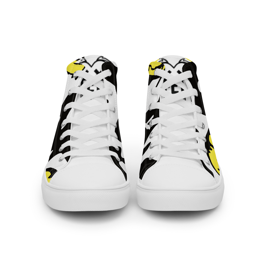 Sneakers alte in tela da uomo SMILE FACE - Gufetto Brand