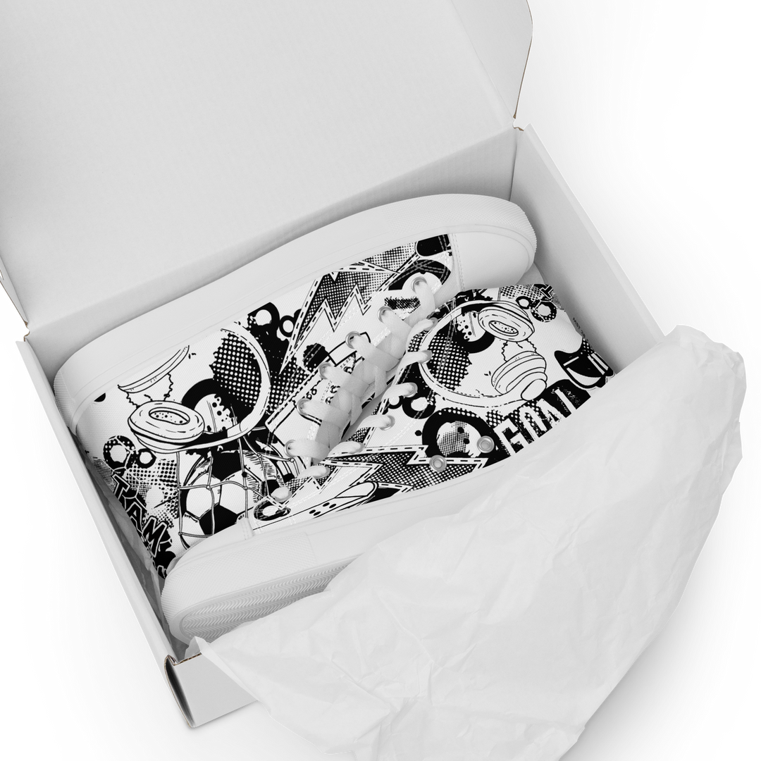 Sneakers alte in tela da uomo GOAL - Gufetto Brand