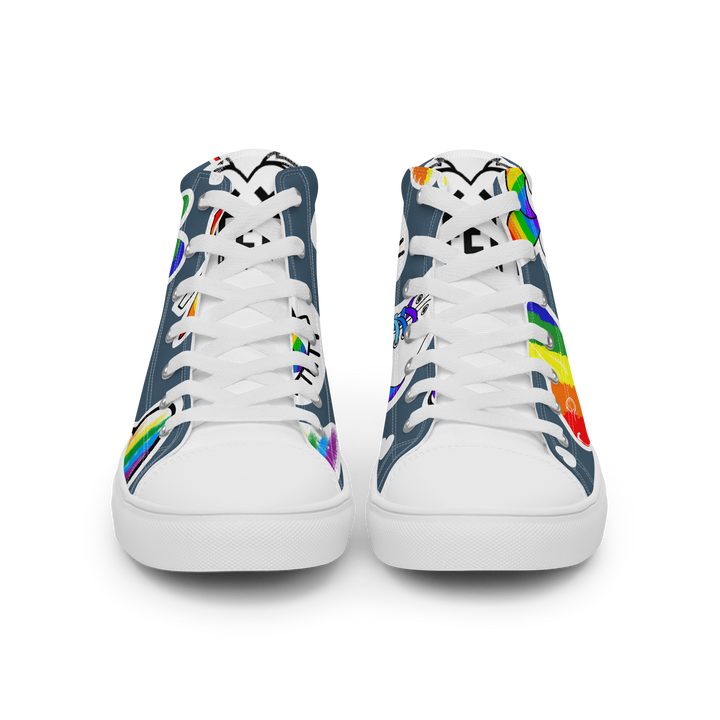 Sneakers alte in tela da uomo ARCOBALENO - Gufetto Brand