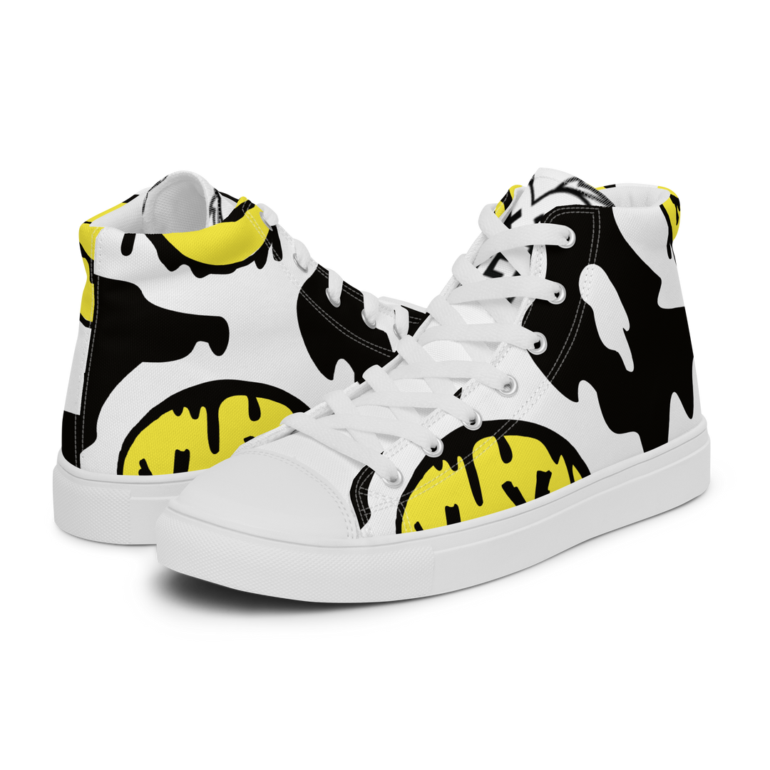 Sneakers alte in tela da uomo SMILE FACE - Gufetto Brand