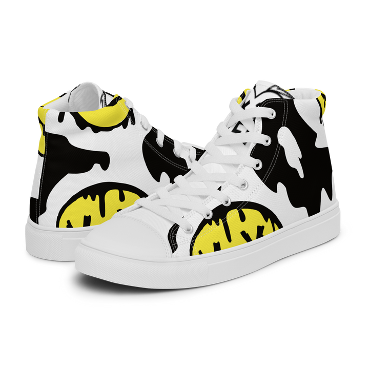 Sneakers alte in tela da uomo SMILE FACE - Gufetto Brand