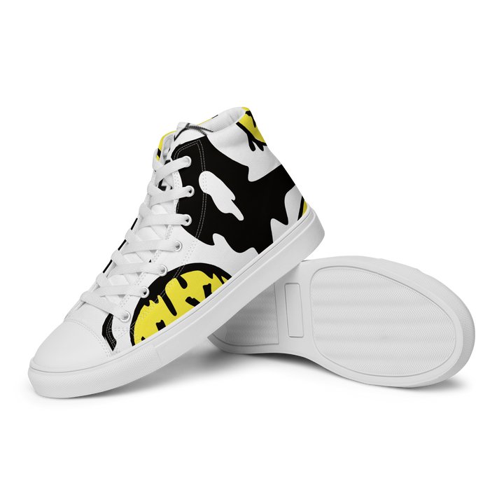 Sneakers alte in tela da uomo SMILE FACE - Gufetto Brand