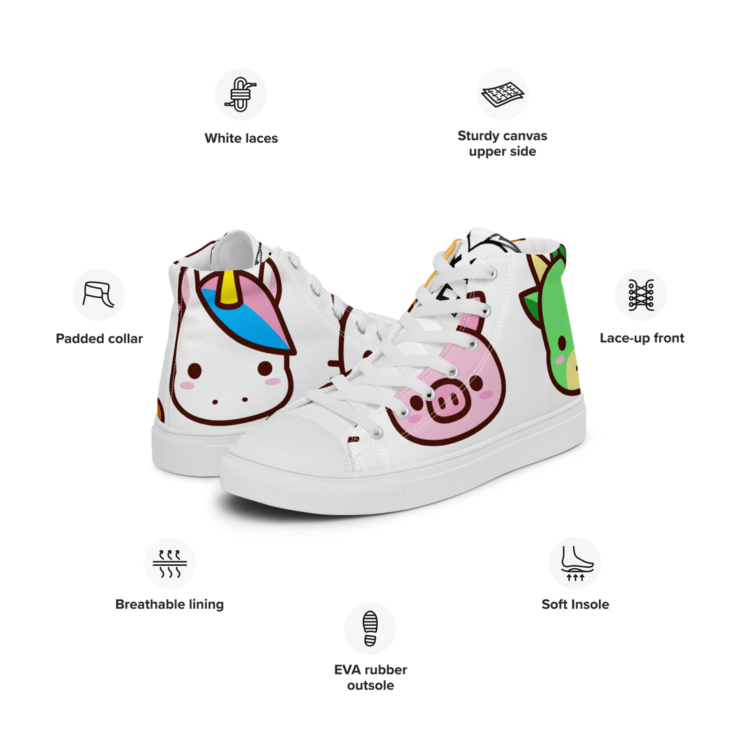 Sneakers alte in tela da uomo EMOJI - Gufetto Brand