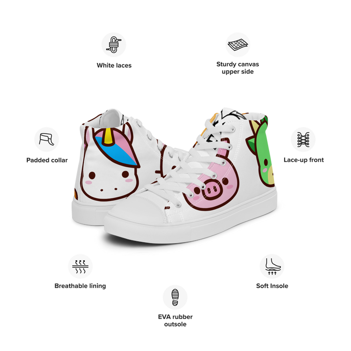 Sneakers alte in tela da uomo EMOJI - Gufetto Brand