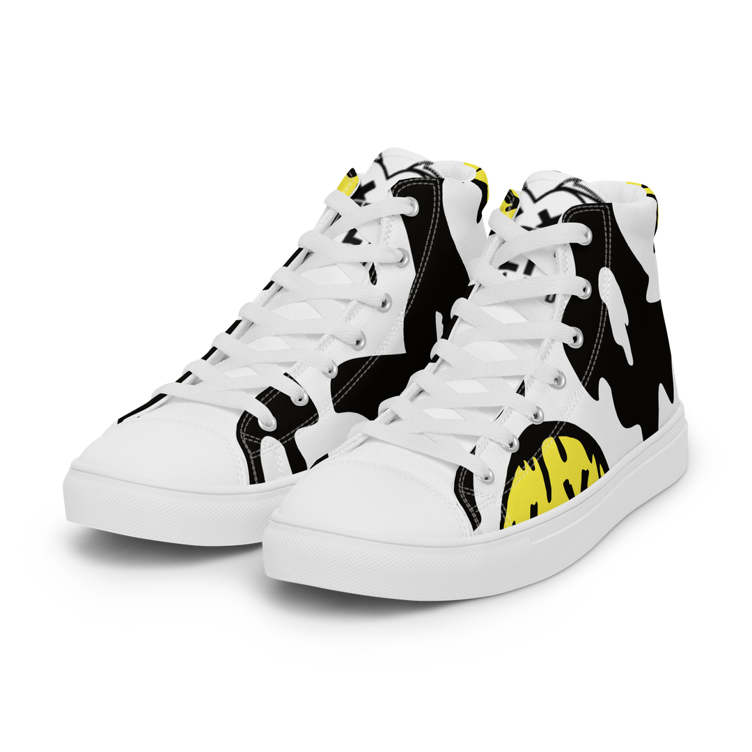 Sneakers alte in tela da uomo SMILE FACE - Gufetto Brand