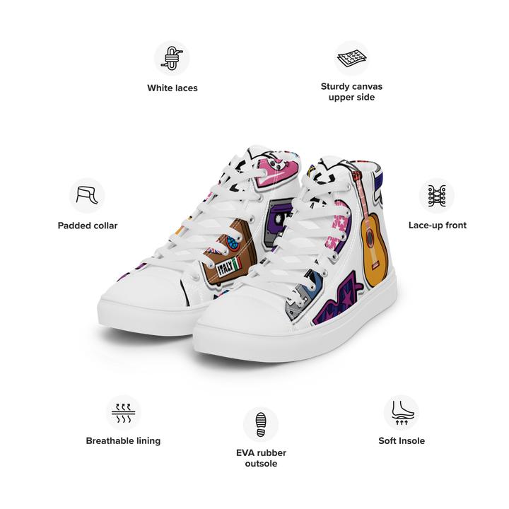 Sneakers alte in tela da uomo 80/90 - Gufetto Brand