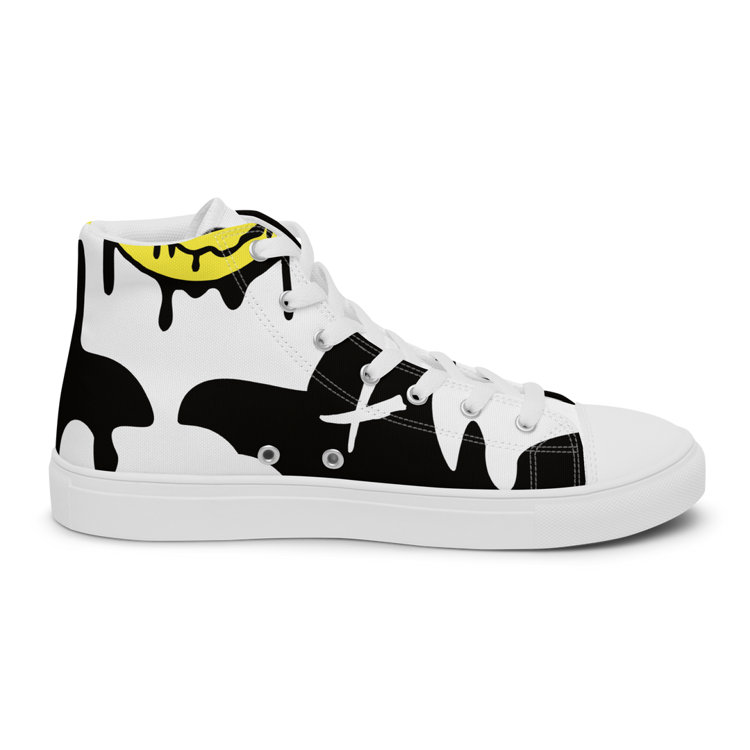 Sneakers alte in tela da uomo SMILE FACE - Gufetto Brand