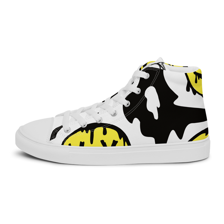 Sneakers alte in tela da uomo SMILE FACE - Gufetto Brand