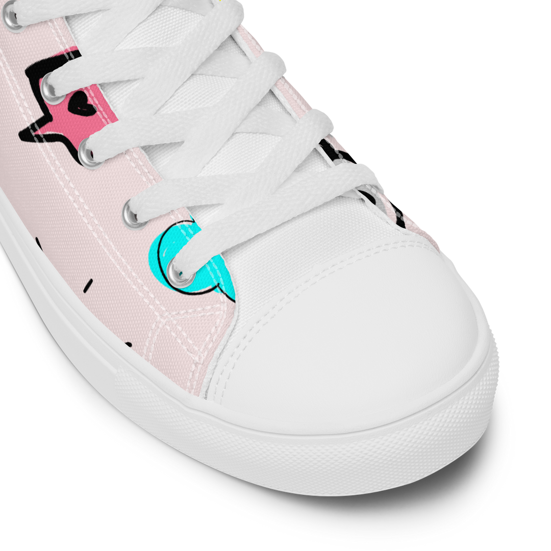 Sneakers alte in tela da uomo PINK ENJOY - Gufetto Brand