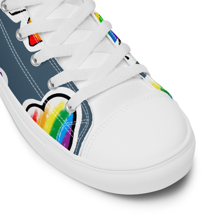 Sneakers alte in tela da uomo ARCOBALENO - Gufetto Brand