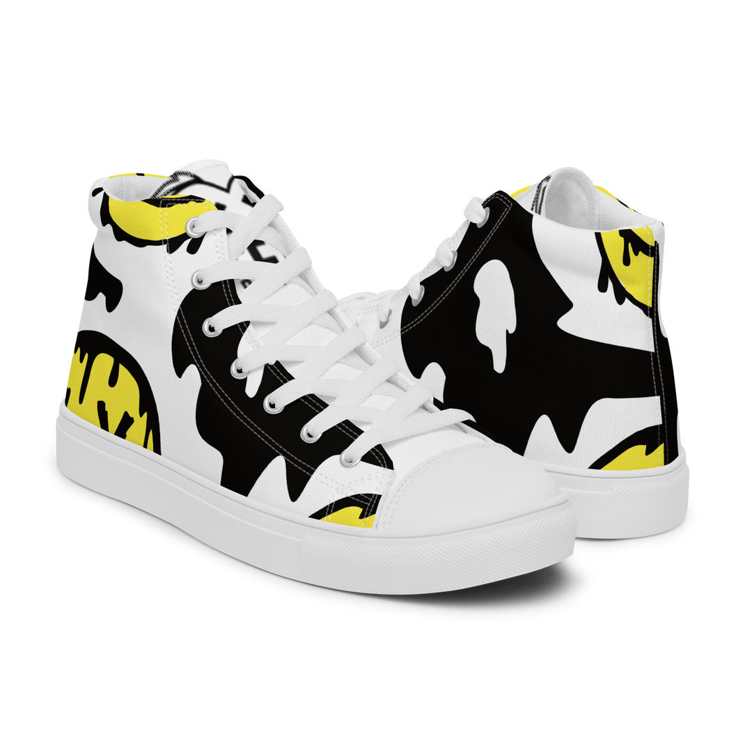 Sneakers alte in tela da uomo SMILE FACE - Gufetto Brand