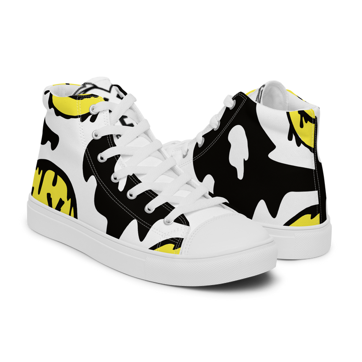 Sneakers alte in tela da uomo SMILE FACE - Gufetto Brand