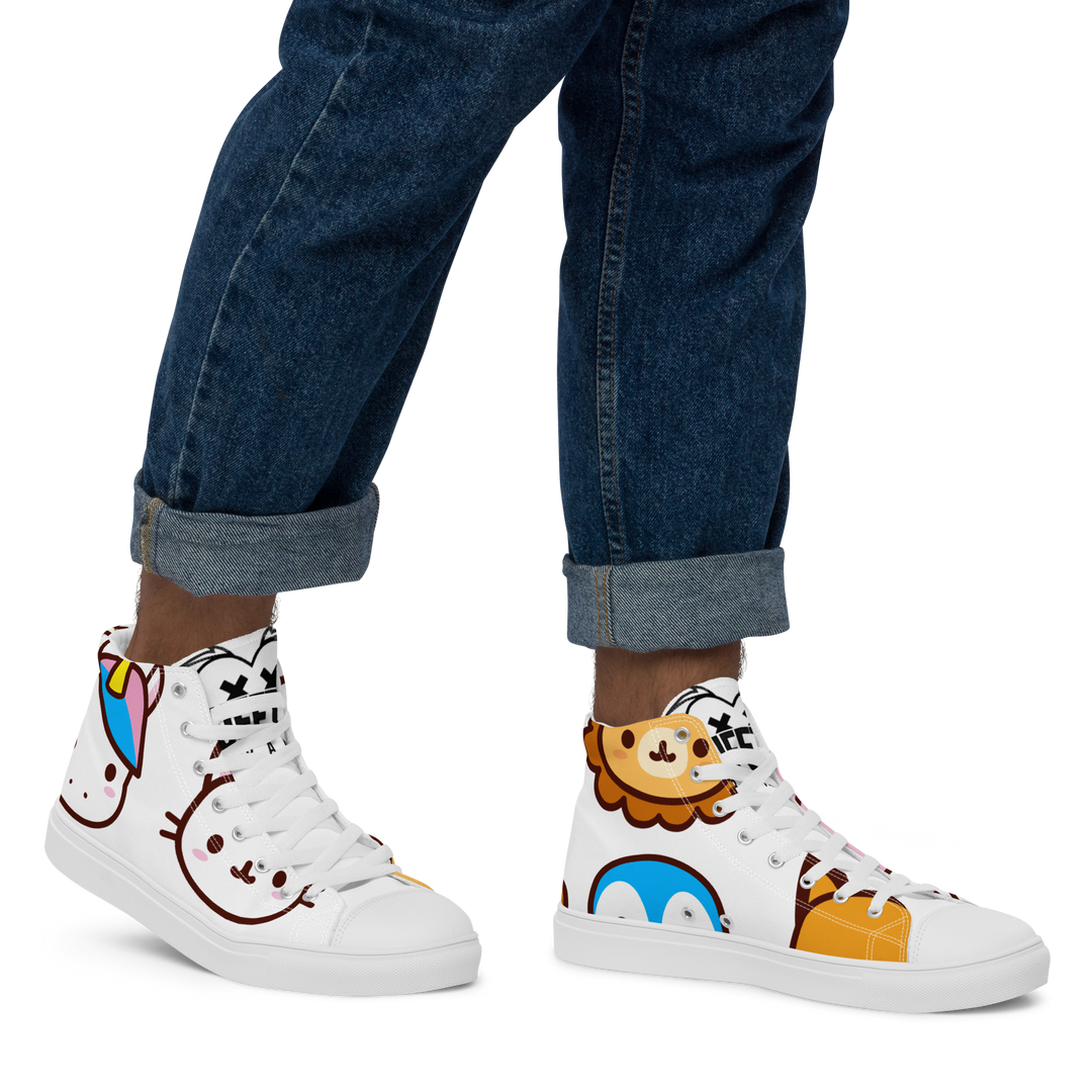 Sneakers alte in tela da uomo EMOJI - Gufetto Brand
