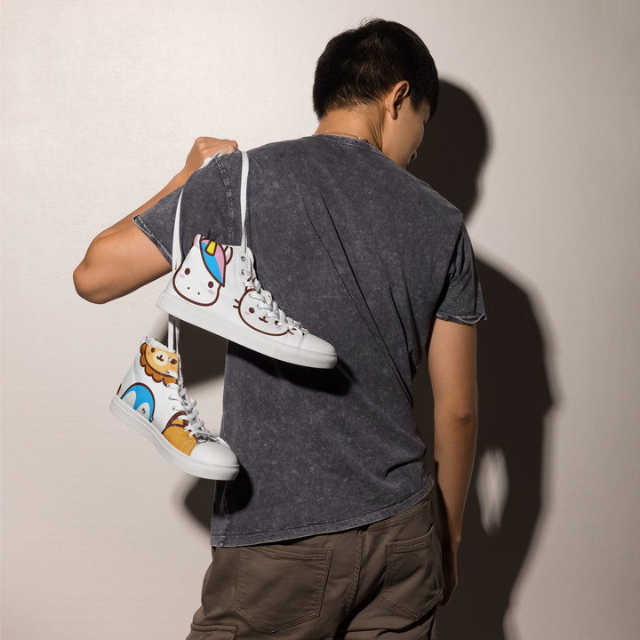 Sneakers alte in tela da uomo EMOJI - Gufetto Brand