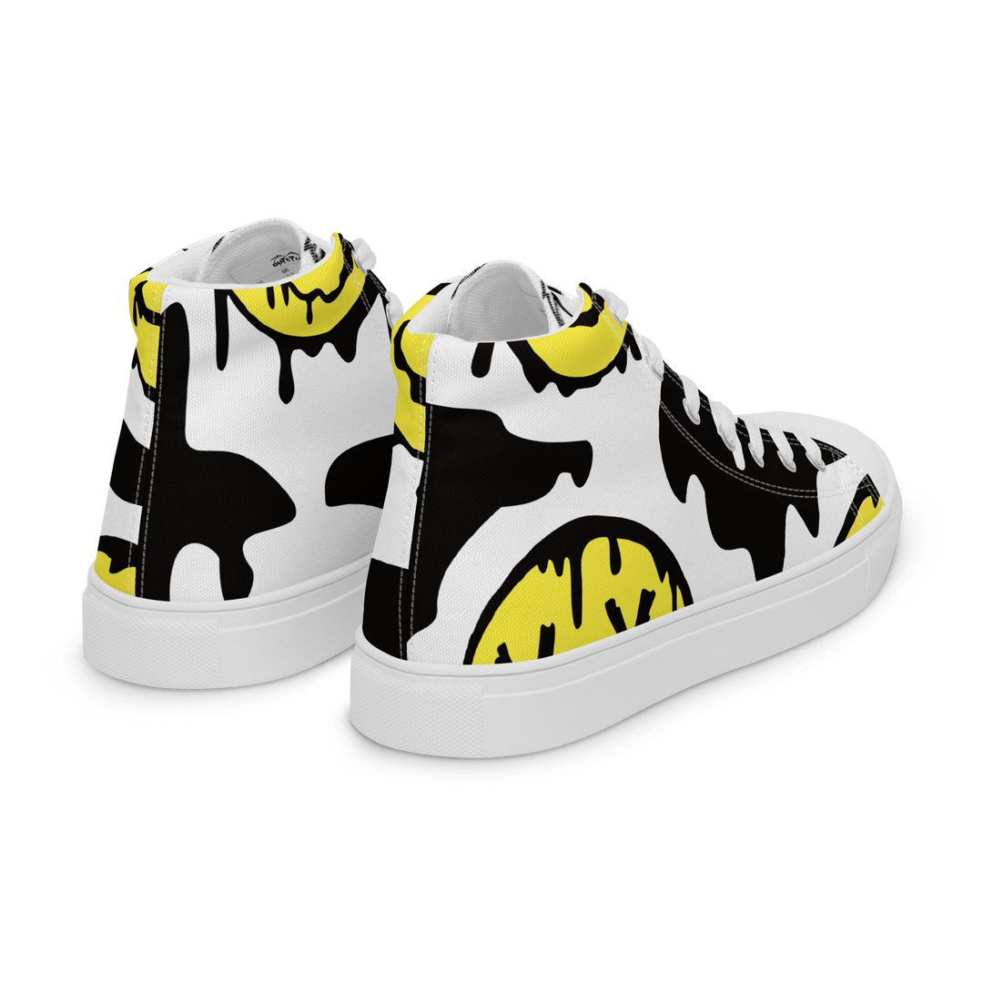 Sneakers alte in tela da uomo SMILE FACE - Gufetto Brand