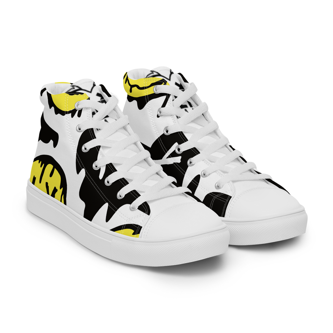 Sneakers alte in tela da uomo SMILE FACE - Gufetto Brand