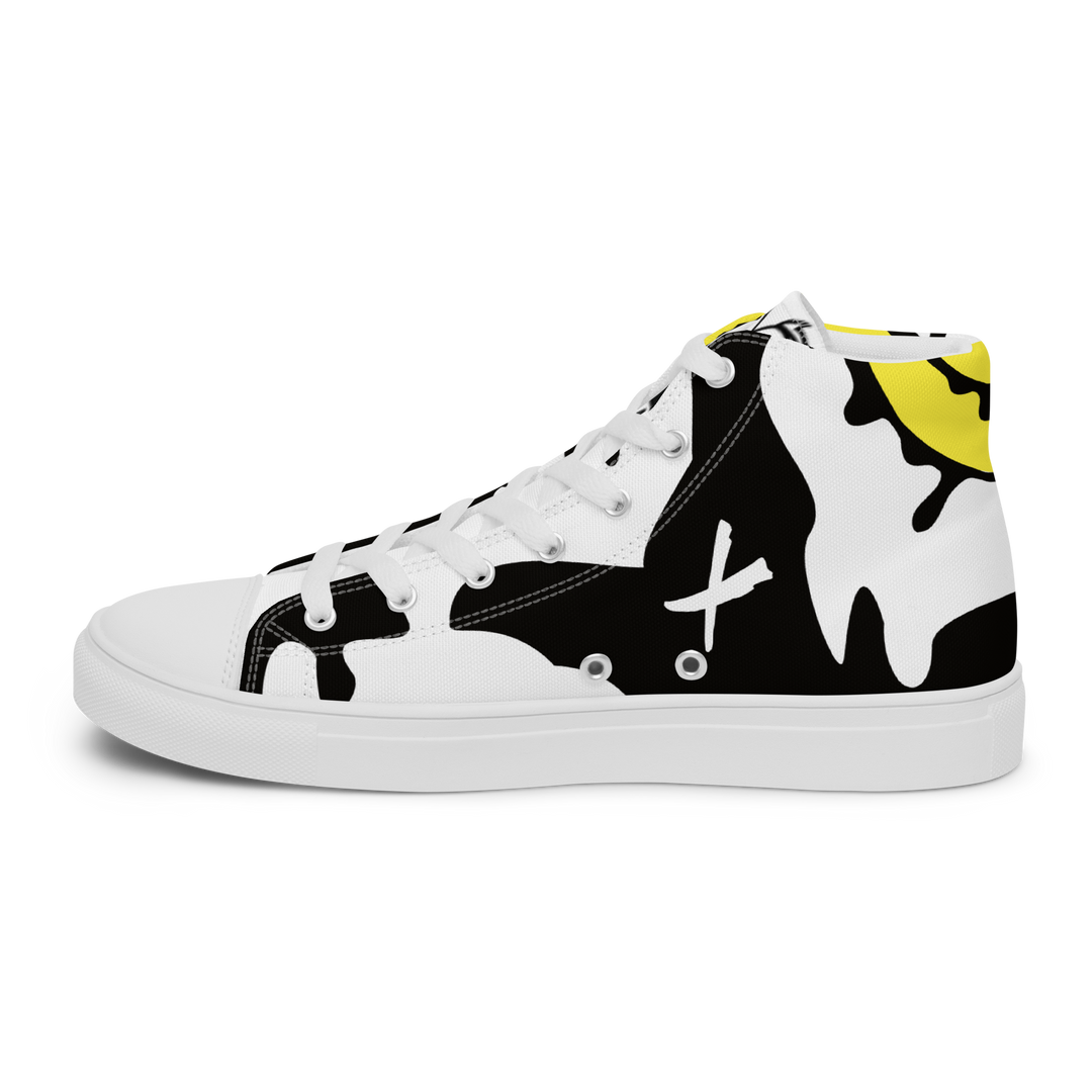 Sneakers alte in tela da uomo SMILE FACE - Gufetto Brand