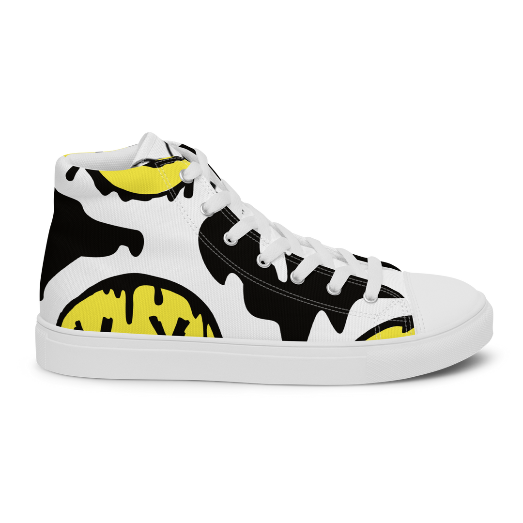 Sneakers alte in tela da uomo SMILE FACE - Gufetto Brand