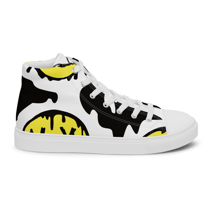 Sneakers alte in tela da uomo SMILE FACE - Gufetto Brand