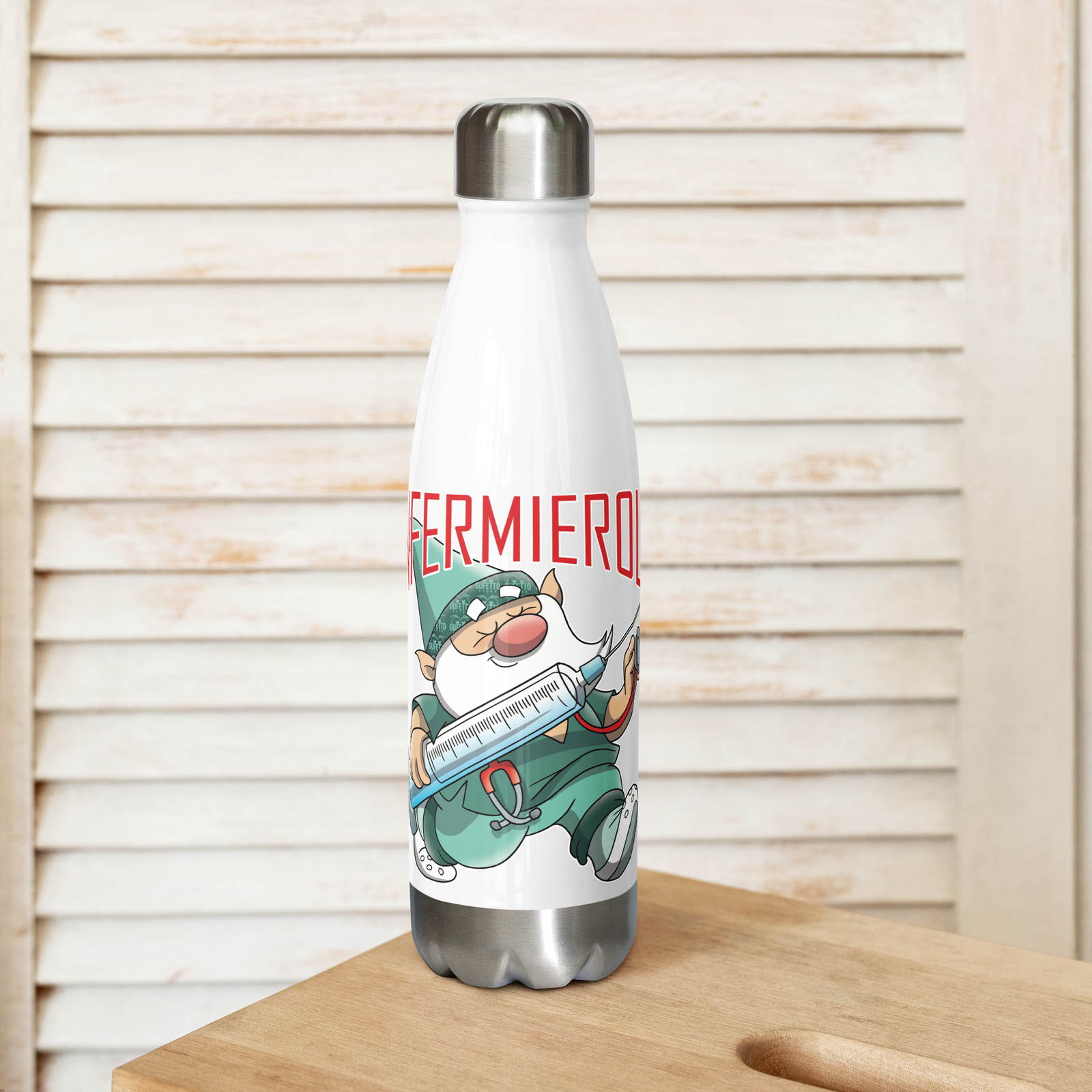 Borraccia in acciaio inossidabile INFERMIEROLO - Gufetto Brand