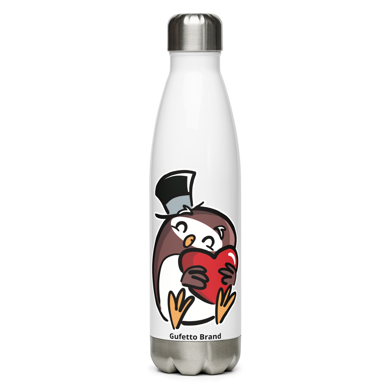Borraccia in acciaio inossidabile GUFETTO CUORE - Gufetto Brand