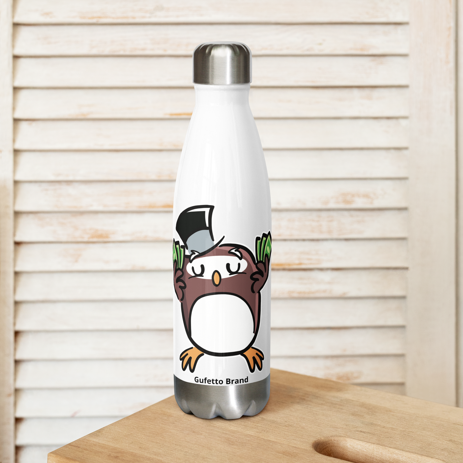 Borraccia in acciaio inossidabile GUFETTO SOLDI - Gufetto Brand