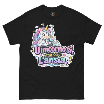 T-shirt classica Uomo Unicorno Ansia