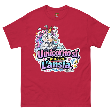 T-shirt classica Uomo Unicorno Ansia