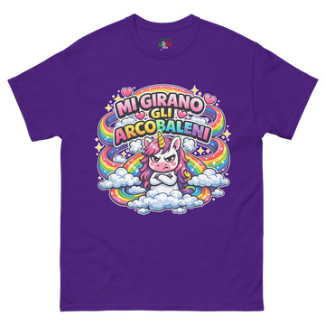 T-shirt classica Uomo Mi Girano gli Arcobaleni
