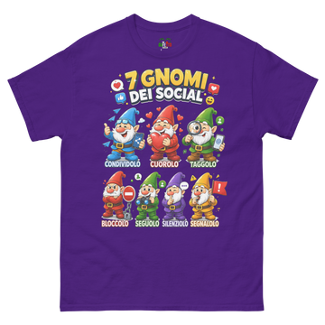 T-shirt classica Uomo 7 Gnomi dei Social
