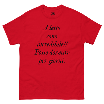 T-shirt classica Uomo A Letto
