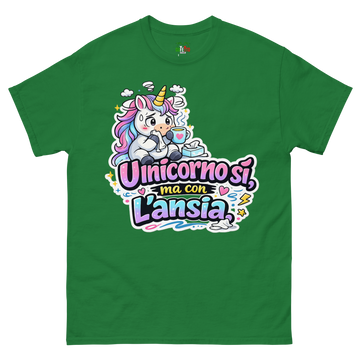 T-shirt classica Uomo Unicorno Ansia