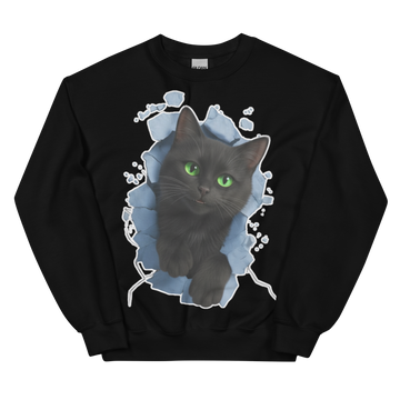 Felpa unisex Uomo/Donna Gatto Nero