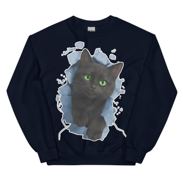 Felpa unisex Uomo/Donna Gatto Nero