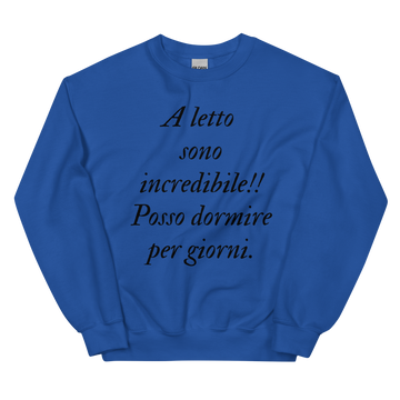 Felpa unisex Uomo/Donna A Letto