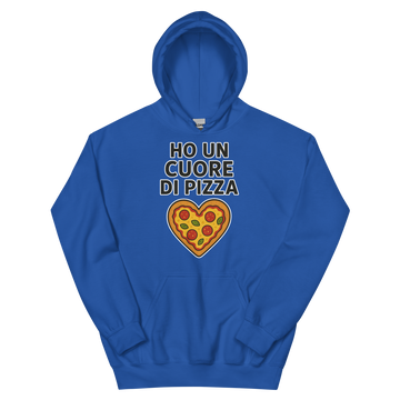 Felpa con cappuccio Unisex Uomo/Donna Cuore di Pizza
