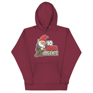 Felpa con cappuccio Unisex Donna/Uomo Io Odio la Gente