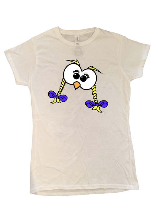 T-shirt Bianca Gufetta con treccine - Gufetto Brand
