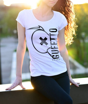 Gufetto Brand Uomo/Donna T-shirt Gs Brand Verticale