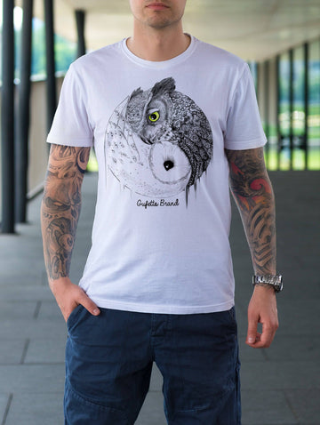 Gufetto Brand Uomo/Donna T-shirt owl Ying Yang