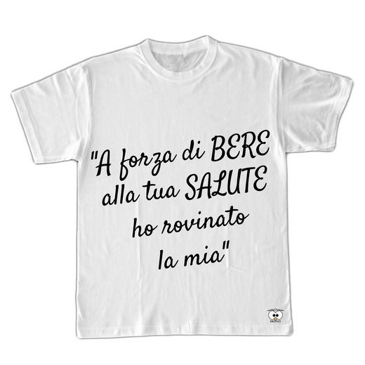 T-shirt A forza di Bere... - Gufetto Brand
