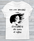 T-shirt Donna Non sono Asociale... - Gufetto Brand